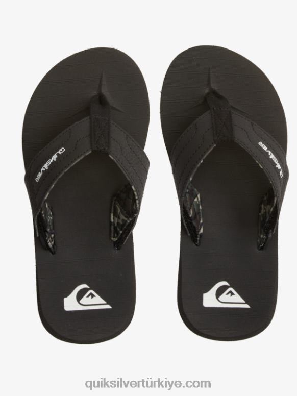Quiksilver erkek çocuklar 8-16 carver switch sandalet 226FP2210 siyah kahverengi