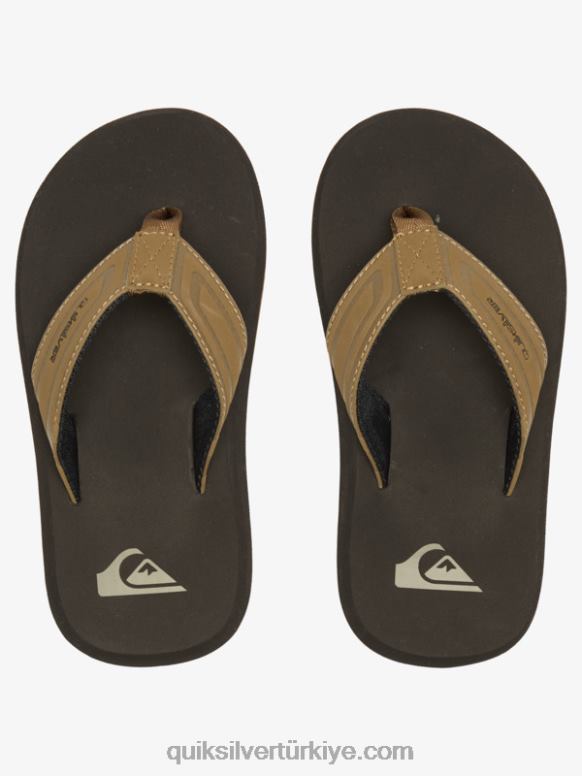 Quiksilver erkek çocuklar 8-16 maymun anahtarı çekirdek sandalet 226FP2182 bronzlaşmak 1