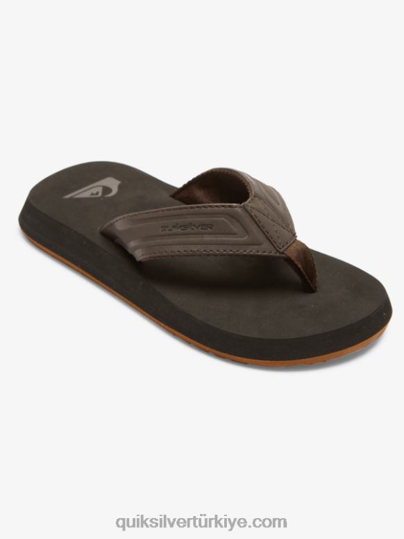 Quiksilver erkek çocuklar 8-16 maymun anahtarı çekirdek sandalet 226FP2183 kahverengi 1