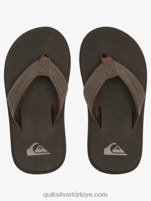 Quiksilver erkek çocuklar 8-16 maymun anahtarı çekirdek sandalet 226FP2183 kahverengi 1