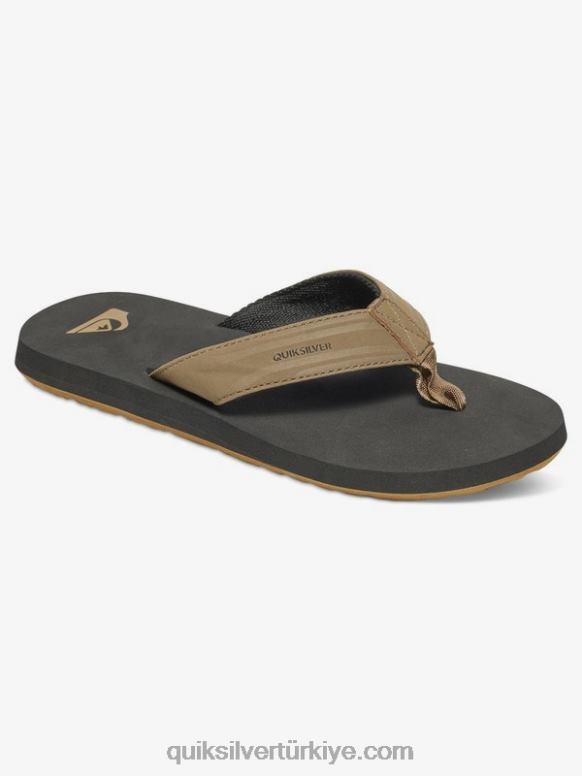 Quiksilver erkek çocuklar 8-16 maymun anahtarı sandalet 226FP2284 bronz - katı