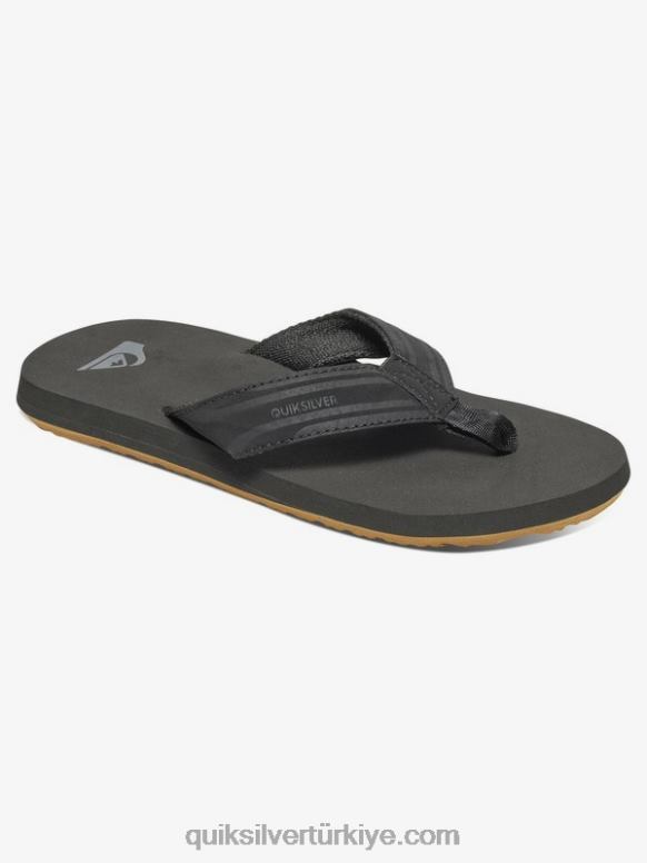 Quiksilver erkek çocuklar 8-16 maymun anahtarı sandalet 226FP2285 siyah kahverengi