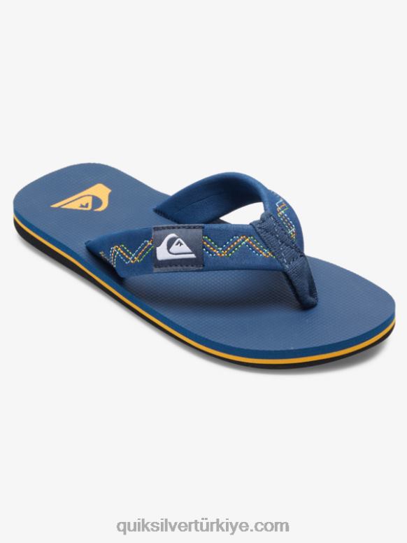 Quiksilver erkek çocuklar 8-16 molokai dikişli sandalet 226FP2149 mavi 1