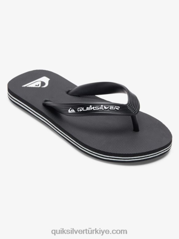 Quiksilver erkek çocuklar 8-16 molokai çekirdekli parmak arası terlik 226FP2168 siyah