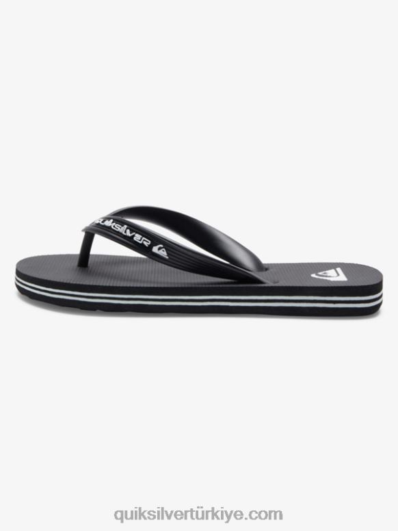 Quiksilver erkek çocuklar 8-16 molokai çekirdekli parmak arası terlik 226FP2168 siyah