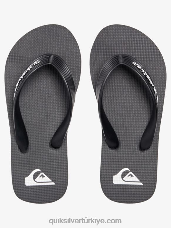 Quiksilver erkek çocuklar 8-16 molokai çekirdekli parmak arası terlik 226FP2168 siyah