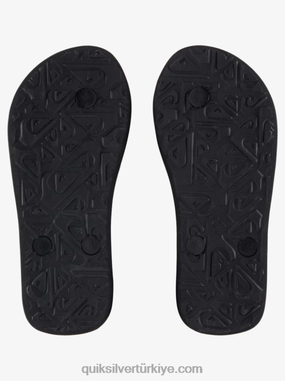 Quiksilver erkek çocuklar 8-16 molokai çekirdekli parmak arası terlik 226FP2168 siyah