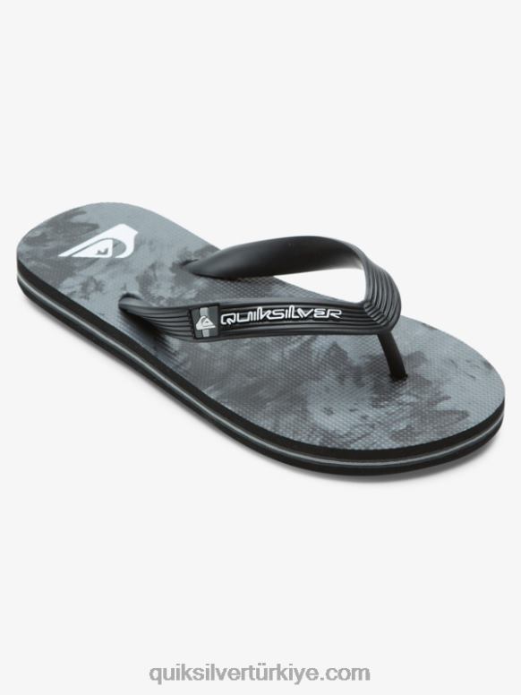 Quiksilver erkek çocuklar 8-16 molokai parmak arası terlik 226FP2026 Boz