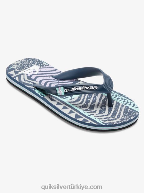 Quiksilver erkek çocuklar 8-16 molokai parmak arası terlik 226FP2028 Boz