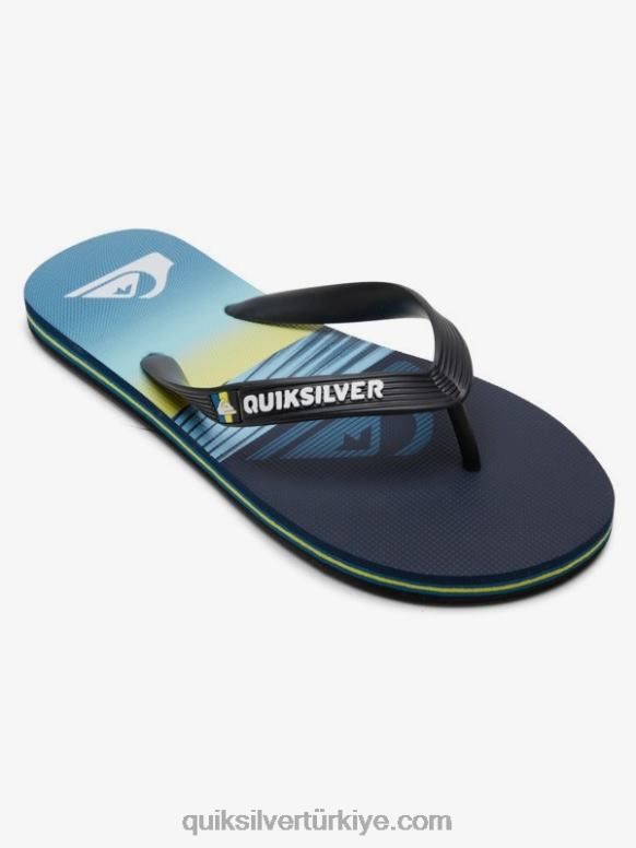 Quiksilver erkek çocuklar 8-16 molokai parmak arası terlik 226FP2031 mavi 1