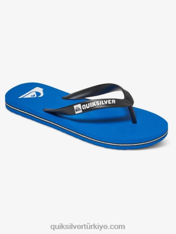 Quiksilver erkek çocuklar 8-16 molokai parmak arası terlik 226FP2107 siyah/mavi