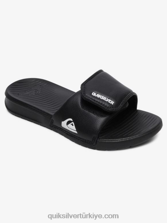 Quiksilver erkek çocuklar 8-16 parlak sahil ayar sürgüsü 226FP2185 siyah beyaz