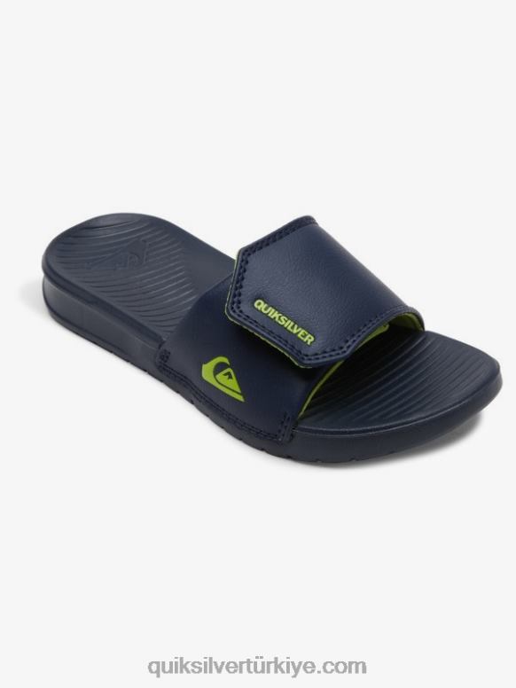Quiksilver erkek çocuklar 8-16 parlak sahil ayar sürgüsü 226FP2187 Mavi-yeşil
