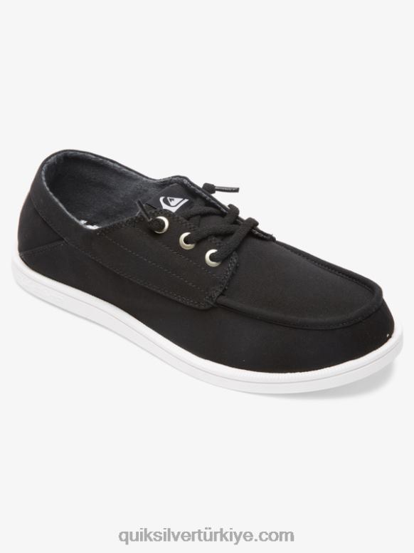 Quiksilver erkekler liman taranmış ayakkabılar 226FP1884 siyah beyaz