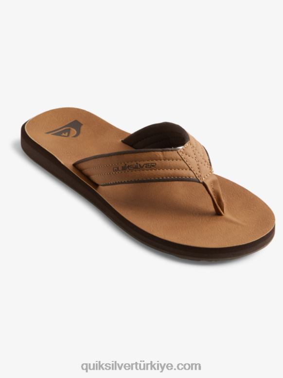 Quiksilver erkekler carver nubuk sandalet 226FP912 bronz - desen_1