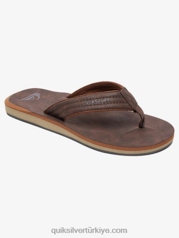 Quiksilver erkekler carver nubuk sandalet 226FP919 demitasse - katı