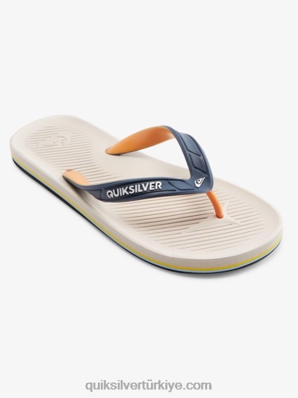 Quiksilver erkekler haleiwa parmak arası terlik 226FP1651 mavi 1