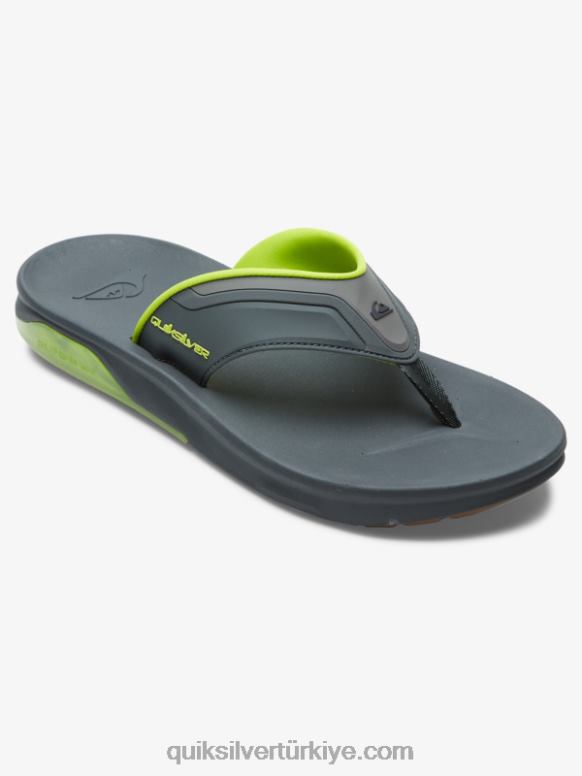 Quiksilver erkekler matematiksel kurtarma sandaletleri 226FP1083 gri/siyah/yeşil