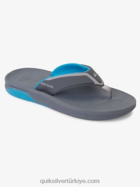 Quiksilver erkekler matematiksel kurtarma sandaletleri 226FP1084 gri mavi