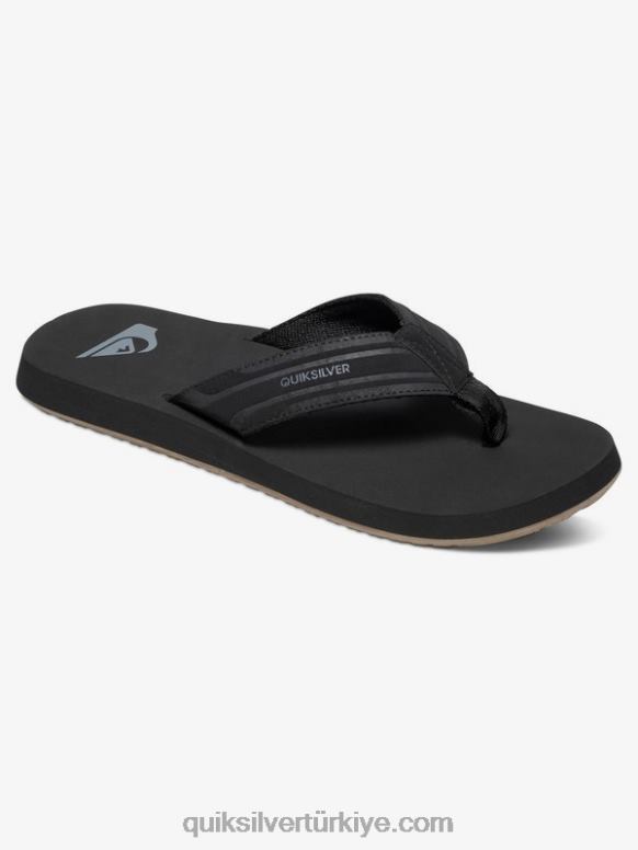 Quiksilver erkekler maymun anahtarı sandalet 226FP1644 siyah kahverengi