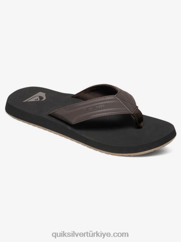 Quiksilver erkekler maymun anahtarı sandalet 226FP1646 kahverengi siyah