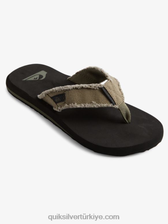 Quiksilver erkekler maymun uçurum sandalet 226FP1292 yeşil/siyah/kahverengi