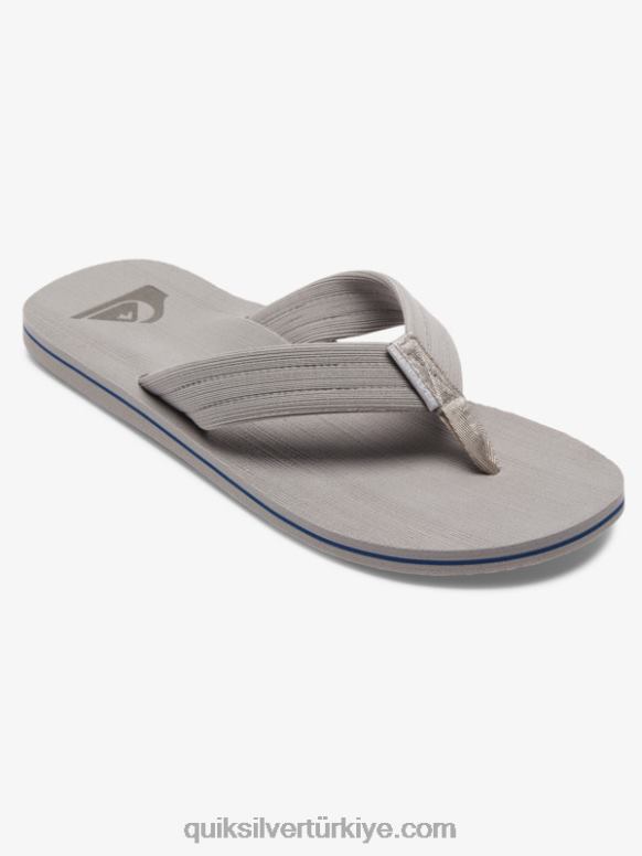 Quiksilver erkekler molokai rahat sandalet 226FP1250 gri beyaz