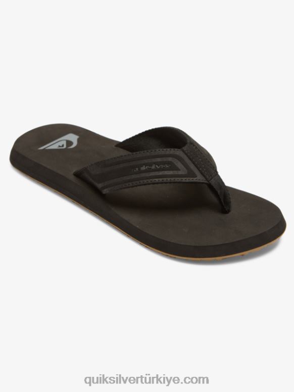 Quiksilver erkekler İngiliz anahtarı çekirdekli terlikler 226FP971 siyah