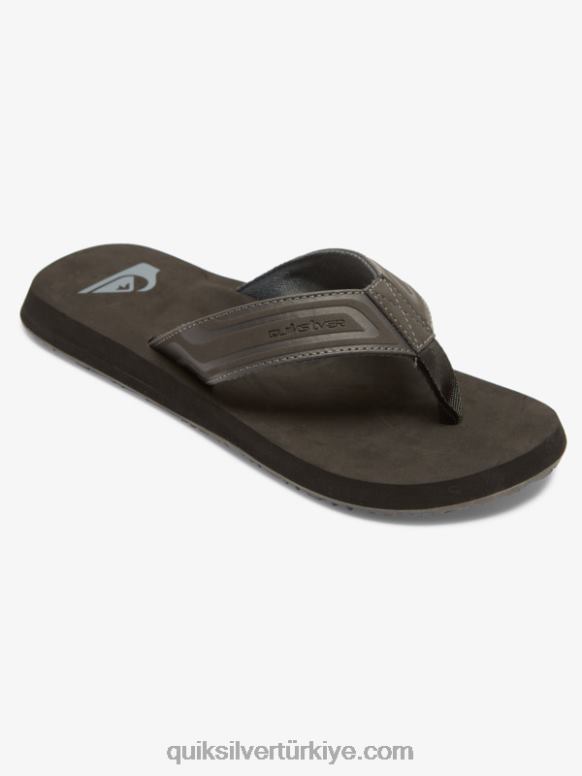 Quiksilver erkekler İngiliz anahtarı çekirdekli terlikler 226FP974 gri 1