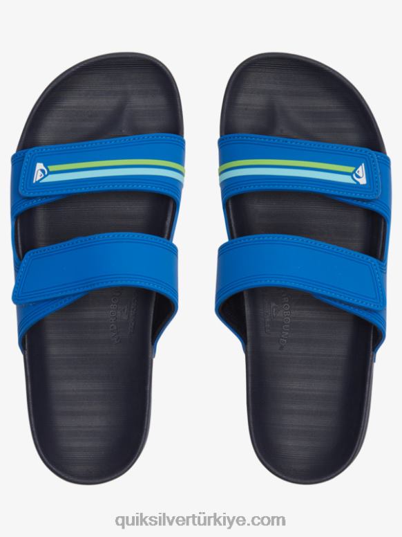 Quiksilver erkekler rivi çift ayarlı sandalet 226FP1077 mavi 1