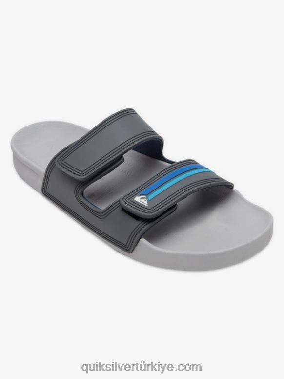 Quiksilver erkekler rivi çift ayarlı sandalet 226FP1079 gri mavi