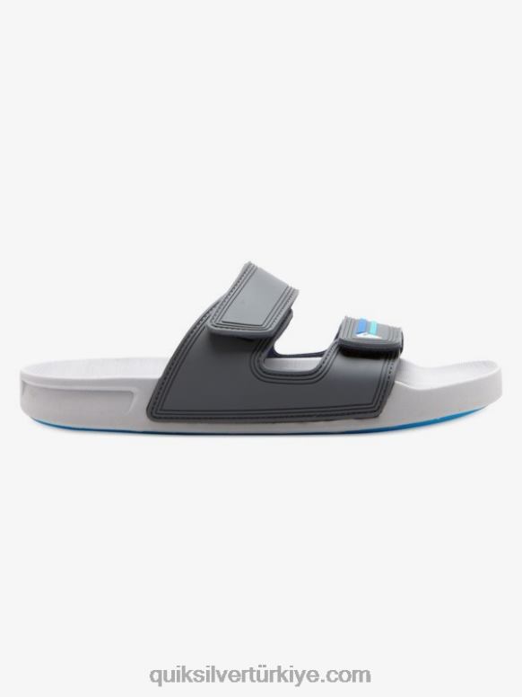 Quiksilver erkekler rivi çift ayarlı sandalet 226FP1079 gri mavi