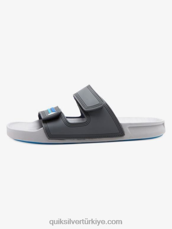 Quiksilver erkekler rivi çift ayarlı sandalet 226FP1079 gri mavi