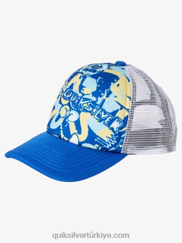 Quiksilver erkek çocuklar 2-7 akbaba kümesi şoför şapkası 226FP2205 şnorkel mavi