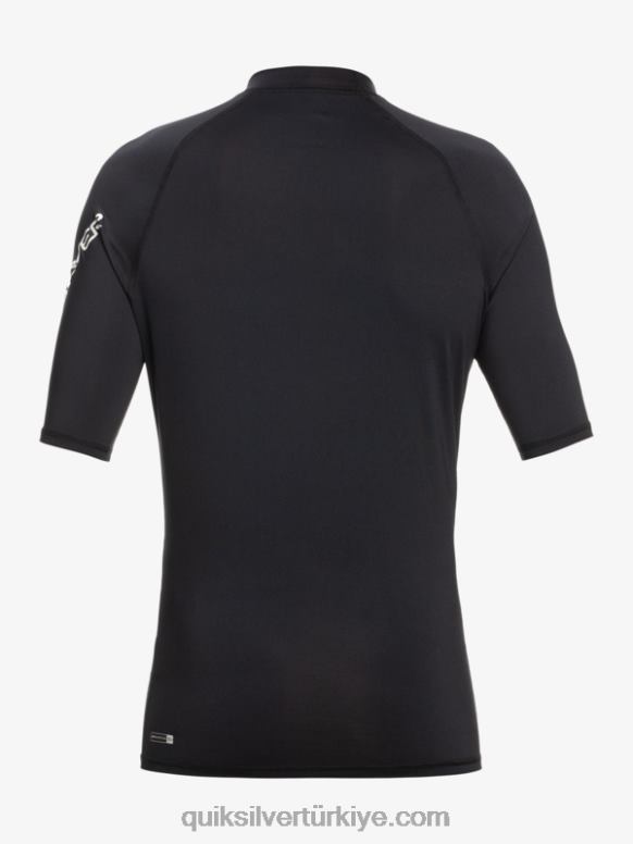 Quiksilver erkek çocuklar 2-7 her zaman kısa kollu upf 50 döküntü koruması 226FP2127 siyah