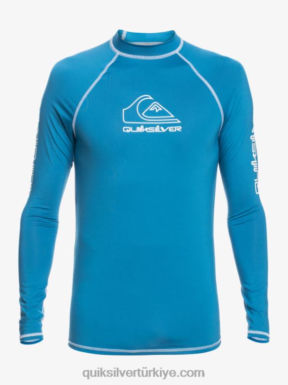 Quiksilver erkek çocuklar 2-7 on tour uzun kollu upf 50 döküntü 226FP2222 vallarta mavi