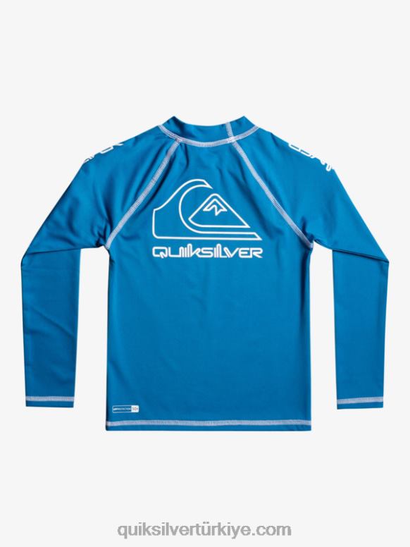Quiksilver erkek çocuklar 2-7 on tour uzun kollu upf 50 döküntü 226FP2222 vallarta mavi
