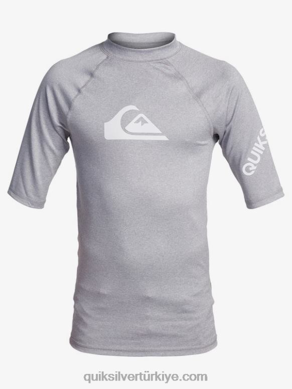 Quiksilver erkek çocuklar 8-16 her zaman kısa kollu upf 50 döküntü koruması 226FP2246 karla karışık funda