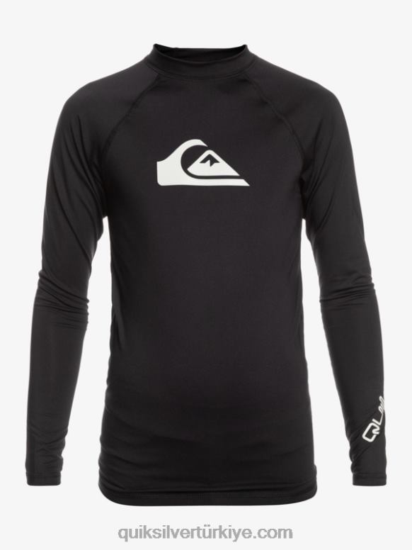 Quiksilver erkek çocuklar 8-16 her zaman ls gençlik l/sl sörf tişörtü 226FP2097 siyah