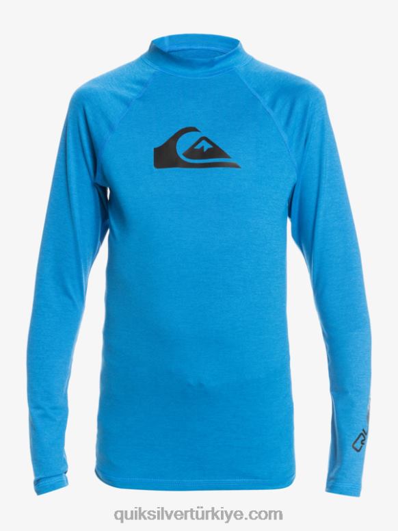 Quiksilver erkek çocuklar 8-16 her zaman ls gençlik l/sl sörf tişörtü 226FP2100 şnorkel mavi funda