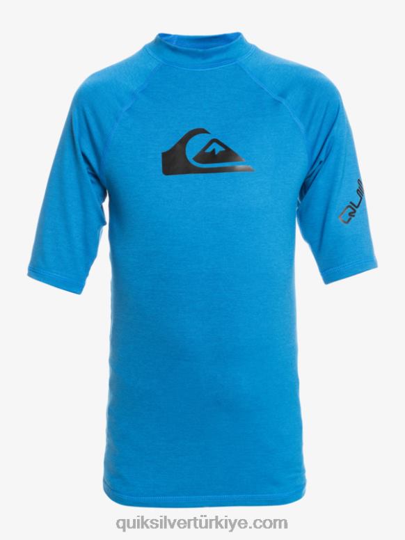 Quiksilver erkek çocuklar 8-16 her zaman ss gençlik s/sl sörf tişörtü 226FP2063 şnorkel mavi funda