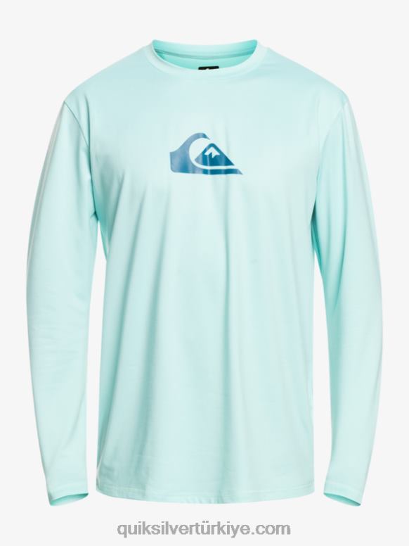Quiksilver erkek çocuklar 8-16 kesintisiz seri ls gençlik l/sl sörf tee 226FP2122 melek mavisi