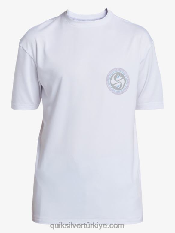 Quiksilver erkek çocuklar 8-16 mix session upf 50 kısa kollu sörf tişörtü 226FP2014 karbeyaz