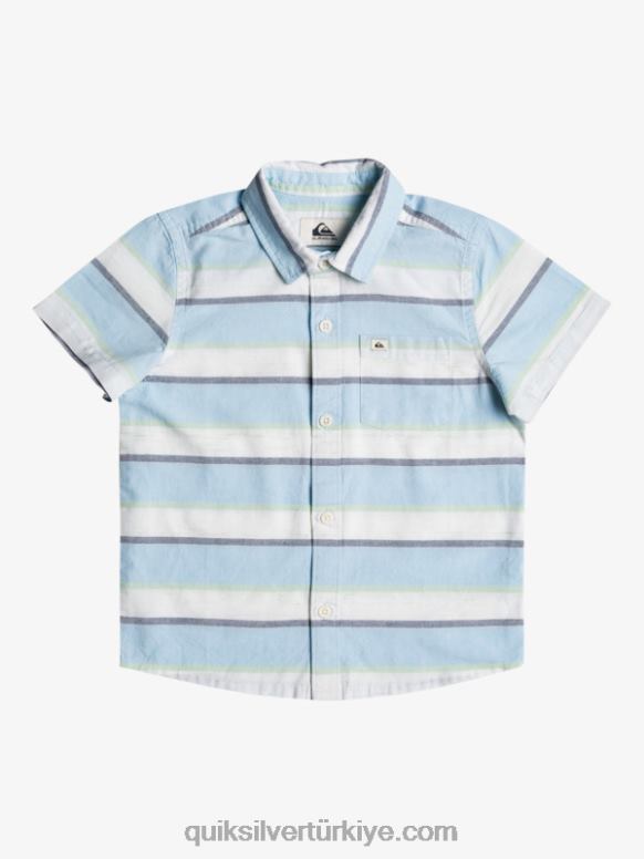 Quiksilver erkek çocuklar 2-7 kalibre gündoğumu gömlek 226FP2218 beyaz cali gün doğumu 231