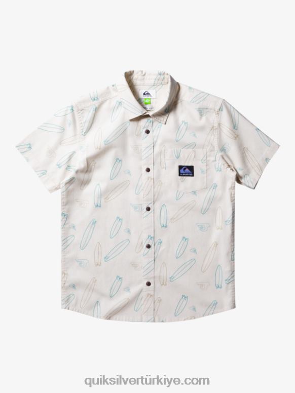 Quiksilver erkek çocuklar tahta kısa kollu gömleğim nerede 226FP2008 tahtam nerede huş ağacı