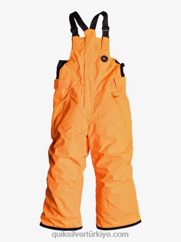 Quiksilver erkek çocuklar 2-7 boogie yalıtımlı turuncu kar pantolonu 226FP2295 şok edici turuncu