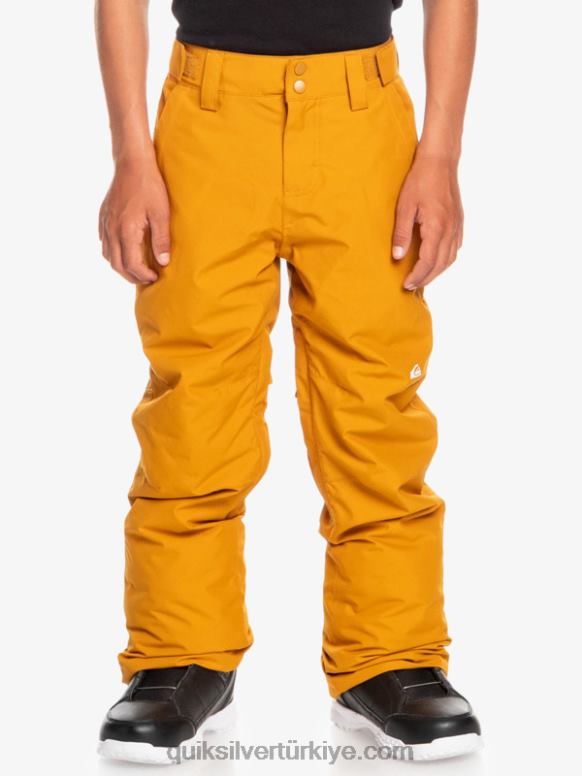 Quiksilver erkek çocuklar 8-16 emlak kar pantolonu 226FP2293 cehri kahverengi