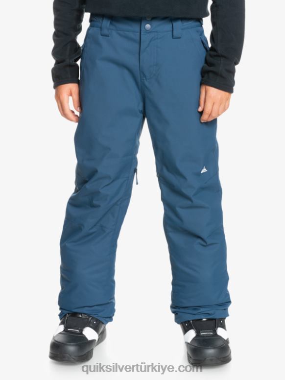 Quiksilver erkek çocuklar 8-16 emlak yalıtımlı mavi kar pantolonu 8-16 226FP2292 nişan mavisi