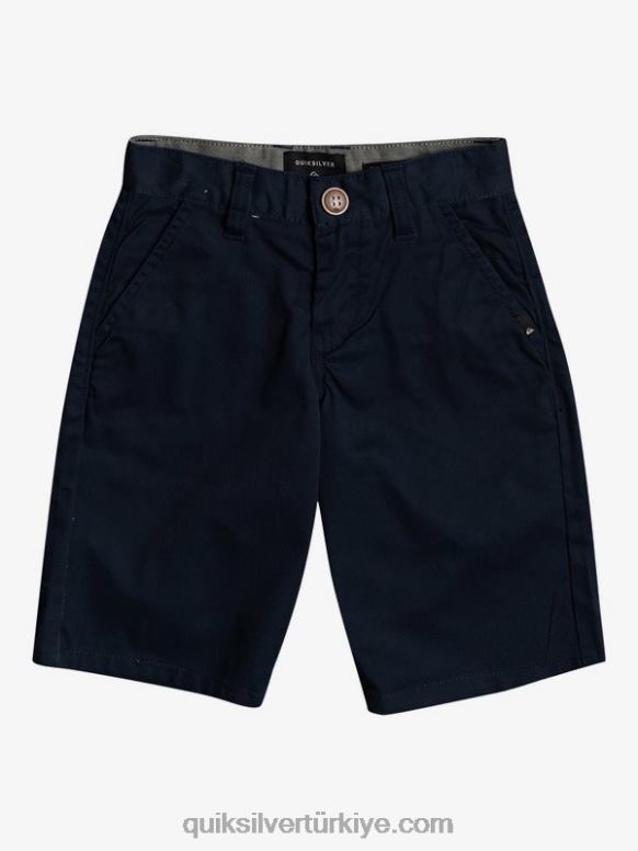 Quiksilver erkek çocuklar 2-7 günlük birleşik streç chino şort 226FP2104 donanma blazer
