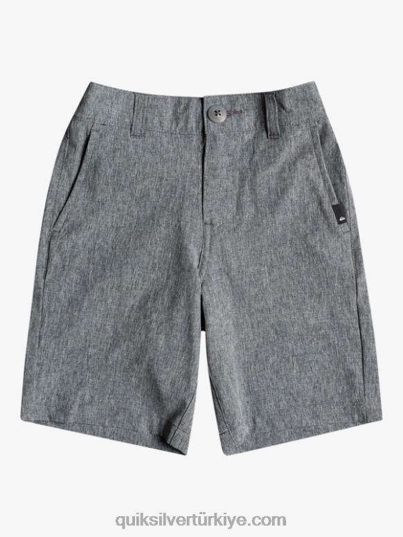 Quiksilver erkek çocuklar 2-7 union funda amfibi 14 hibrit şort 226FP2333 siyah